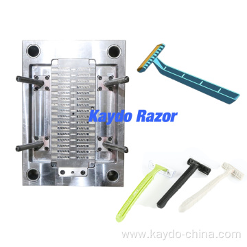 Disposable mens shaving kit razor blade making mold